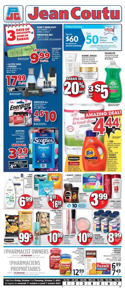 Jean Coutu (ON) Flyer October 1 to 7