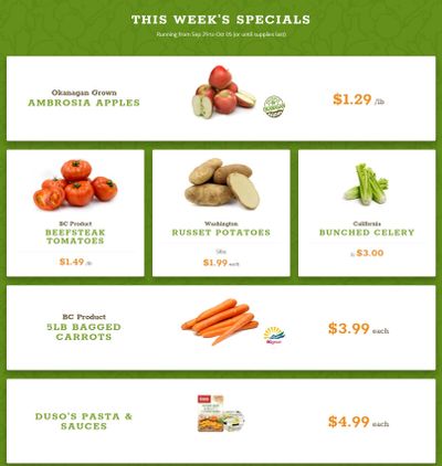 Quality Greens Flyer September 29 to October 5