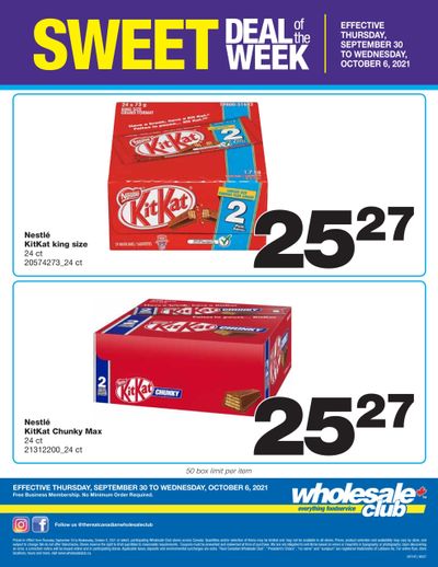 Wholesale Club Sweet Deal of the Week Flyer September 30 to October 6