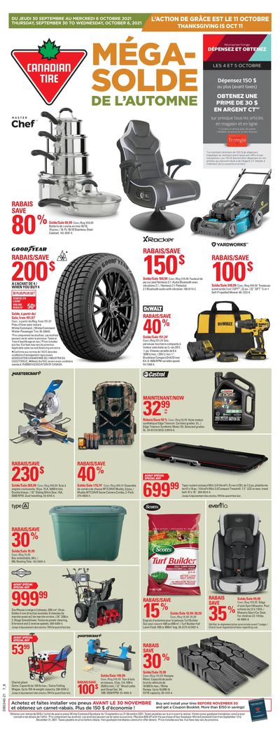 Canadian Tire (QC) Flyer September 30 to October 6