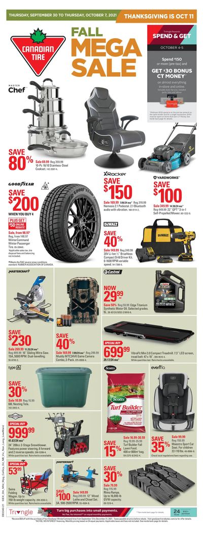 Canadian Tire (ON) Flyer September 30 to October 7