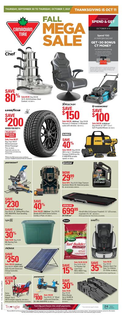 Canadian Tire (West) Flyer September 30  to October 7