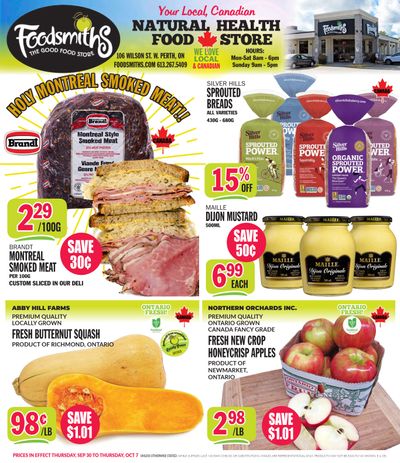 Foodsmiths Flyer September 30 to October 7