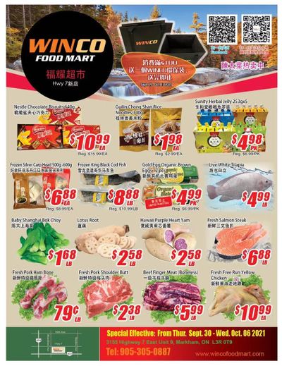 WinCo Food Mart (HWY 7) Flyer September 30 to October 6