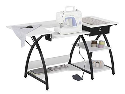 Studio Designs 13333 Comet Sewing Desk with Drawer, Black/White - Comet Couture Bureau Avec Tiroir $194.4 (Reg $279.23)