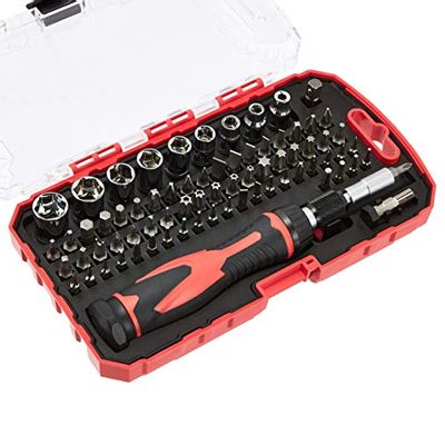 Amazon Basics 73-Piece Magnetic Ratchet Wrench and Screwdriver Set $17.79 (Reg $23.43)