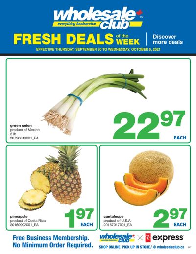 Wholesale Club (ON) Fresh Deals of the Week Flyer September 30 to October 6
