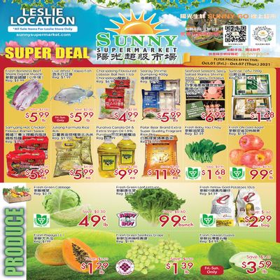 Sunny Supermarket (Leslie) Flyer October 1 to 7
