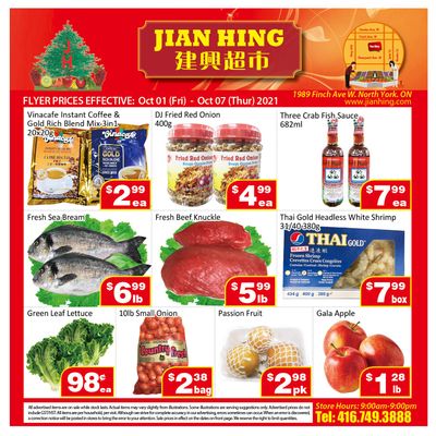 Jian Hing Supermarket (North York) Flyer October 1 to 7