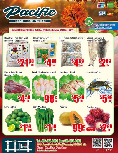 Pacific Fresh Food Market (North York) Flyer October 1 to 7