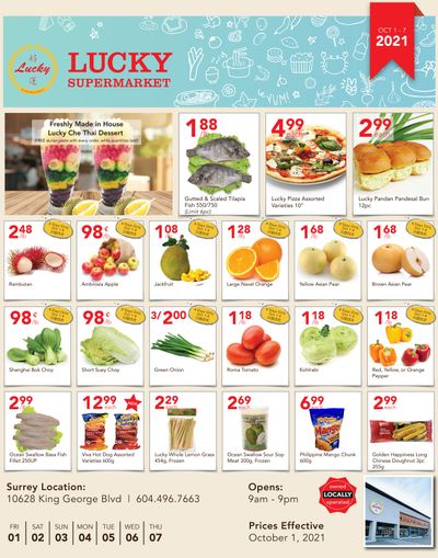 Lucky Supermarket (Surrey) Flyer October 1 to 7