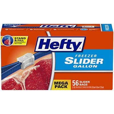 Hefty Slider Freezer Bags (Gallon, 56 Count) $16.09 (Reg $17.73) Hefty Slider Freezer Bags (Gallon, 56 Count) $16.09 (Reg $17.73)