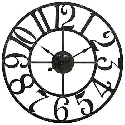 Bulova C4821 Oversize Gabriel Wall Clock, Rustic Brown $243.98 (Reg $282.45)
