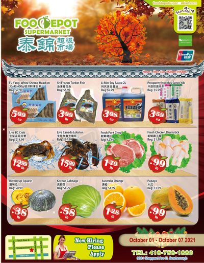 Food Depot Supermarket Flyer October 1 to 7