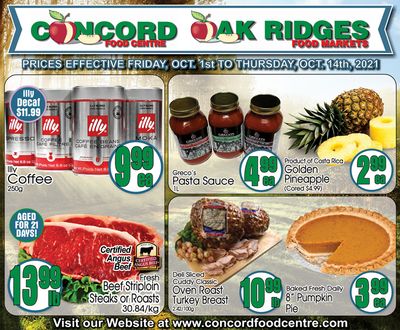 Concord Food Centre & Oak Ridges Food Market Flyer October 1 to 14