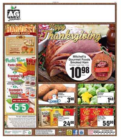 AG Foods Flyer October 1 to 7