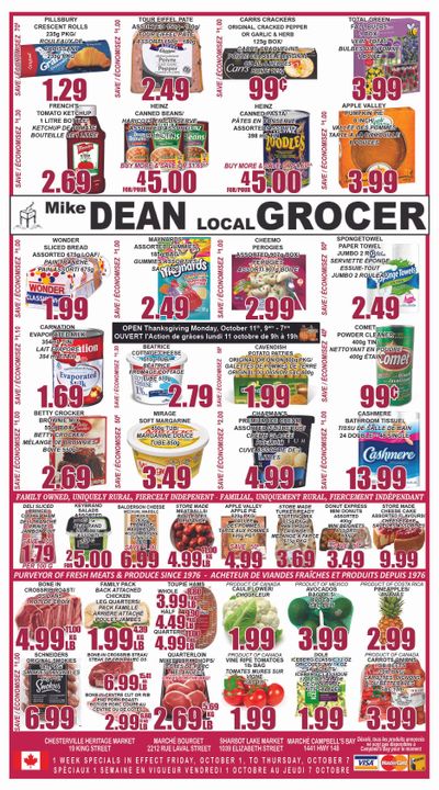 Mike Dean Local Grocer Flyer October 1 to 7