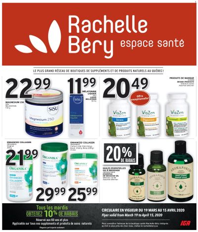 Rachelle Bery Health Flyer March 19 to April 15