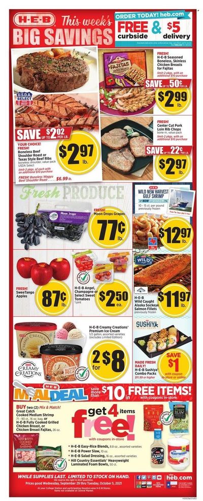 H-E-B (TX) Weekly Ad Flyer October 1 to October 8