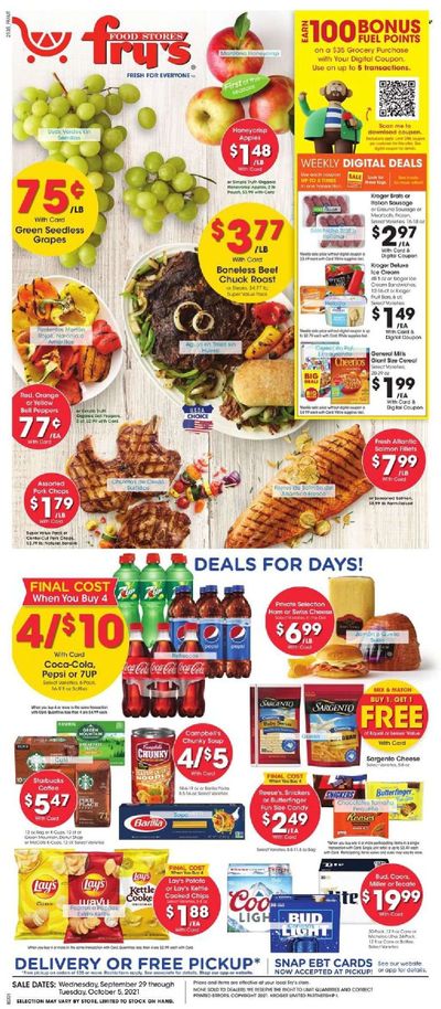 Fry’s (AZ) Weekly Ad Flyer October 1 to October 8