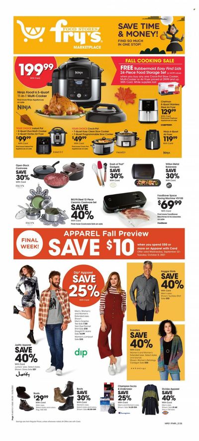 Fry’s (AZ) Weekly Ad Flyer October 1 to October 8