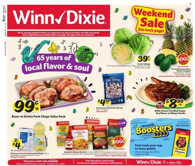 Winn Dixie (AL, FL, GA, LA) Weekly Ad Flyer October 1 to October 8