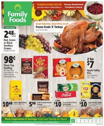 Family Foods Flyer October 1 to 7