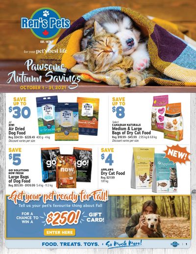 Ren's Pets Depot Pawsome Autumn Savings Flyer October 1 to 31