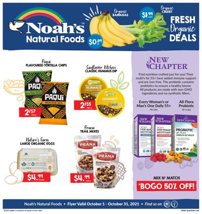 Noah's Natural Foods Flyer October 1 to 31
