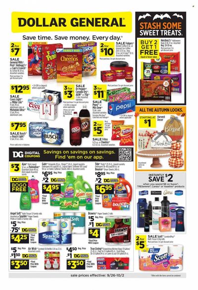Dollar General (AL) Weekly Ad Flyer October 2 to October 9