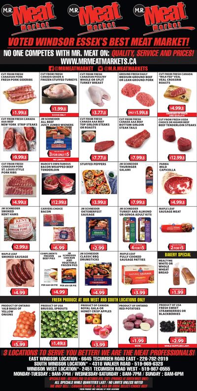 M.R. Meat Market Flyer October 2 to 9