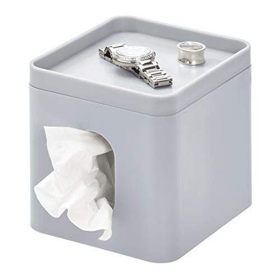 iDesign Cade Facial Tissue Box Cover, Boutique Box Bathroom Holder for Vanity, Countertops, Desk, Office, Dorm - Matte Gray $12.77 (Reg $16.72)