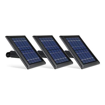 Wasserstein Solar Panel Compatible with Ring Spotlight Cam Battery & All-New Ring Stick Up Cam Battery - Power Your Ring Surveillance Camera continuously with 2W 5V Charging (3 Pack, Black) $121.32 (Reg $147.99)