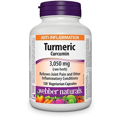 Webber Naturals Turmeric Curcumin, Vegetarian Capsule, 3,050 mg, 120 Count $11.97 (Reg $13.51)