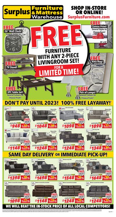 Surplus Furniture & Mattress Warehouse (Sydney) Flyer October 4 to 24