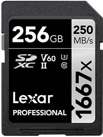 Lexar Professional (LSD256CBNA1667) 1667X 256GB SDXC Uhs-II/U3 Card $75.99 (Reg $104.42)