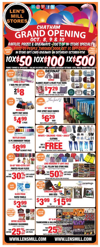 Len's Mill Stores Flyer October 4 to 16