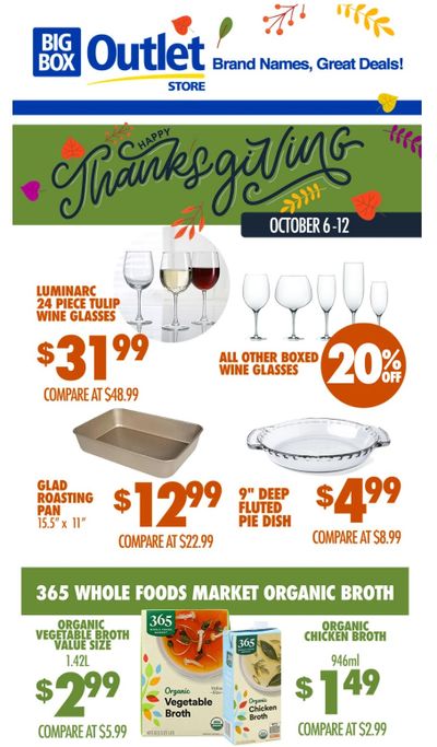 Big Box Outlet Store Flyer October 6 to 12