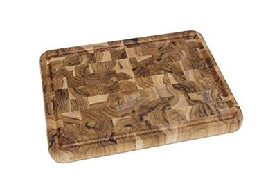 Lipper International 7220 Teak Wood End Grain Kitchen Cutting and Serving Board, Large, 15-3/4" x 12" x 1-1/4" $44.84 (Reg $54.66)