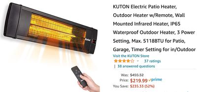 Amazon Canada Deals: Save 52% on Electric Patio Heater + 46% on Columbia Men’s Slack Tide Lace PFG + More Offers