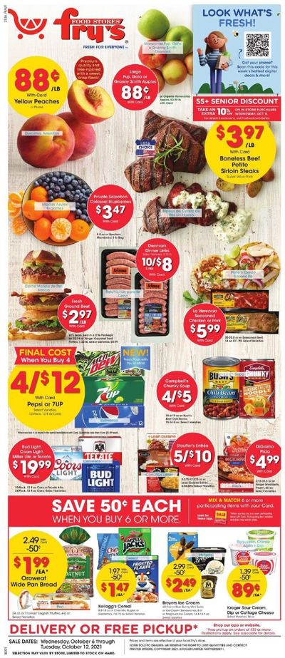 Fry’s (AZ) Weekly Ad Flyer October 6 to October 13