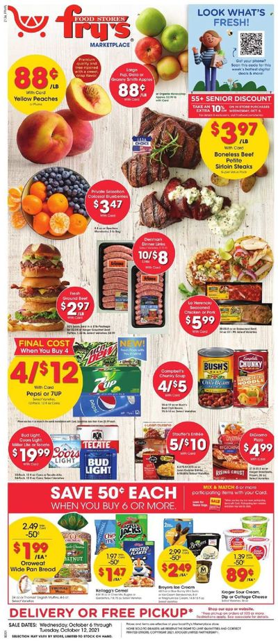 Fry’s (AZ) Weekly Ad Flyer October 6 to October 13