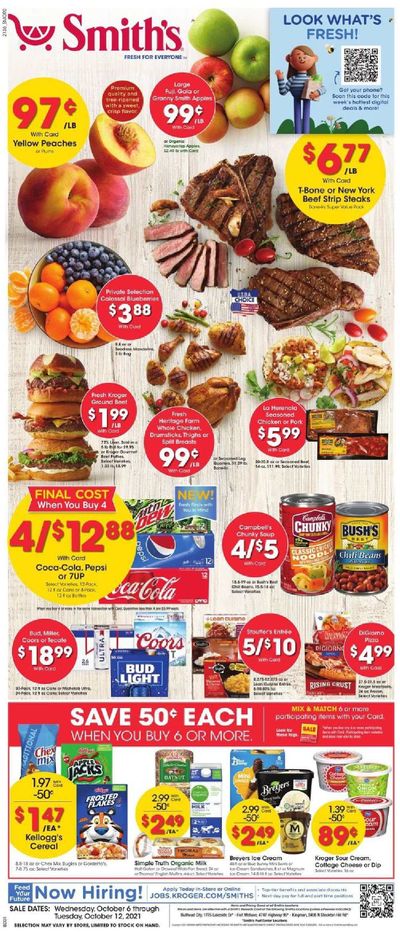 Smith's (AZ, ID, MT, NM, NV, UT, WY) Weekly Ad Flyer October 6 to October 13