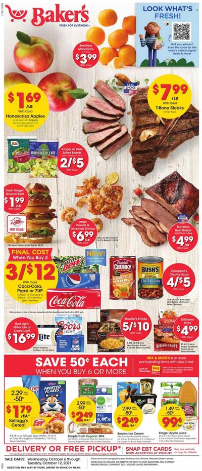 Baker's (NE) Weekly Ad Flyer October 6 to October 13