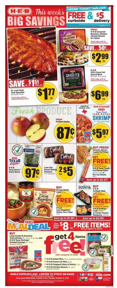 H-E-B (TX) Weekly Ad Flyer October 6 to October 13