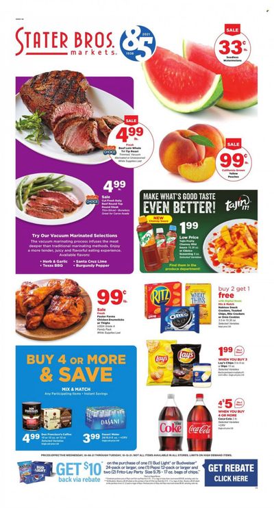 Stater Bros. (CA) Weekly Ad Flyer October 6 to October 13
