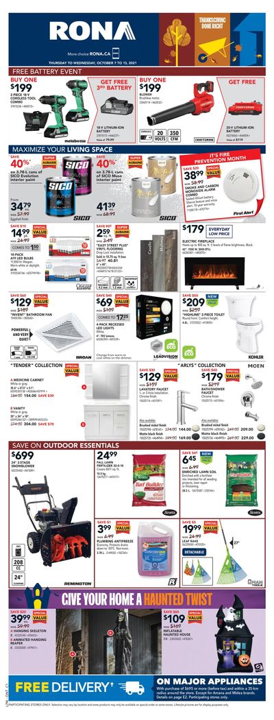 Rona (ON) Flyer October 7 to 13