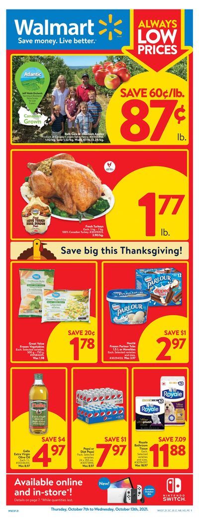 Walmart (Atlantic) Flyer October 7 to 13