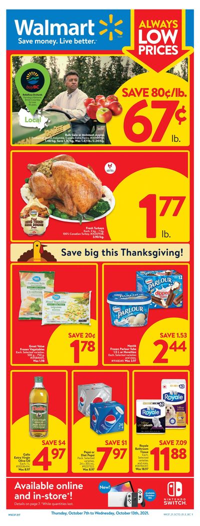 Walmart (West) Flyer October 7 to 13 Walmart (West) Flyer October 7 to 13