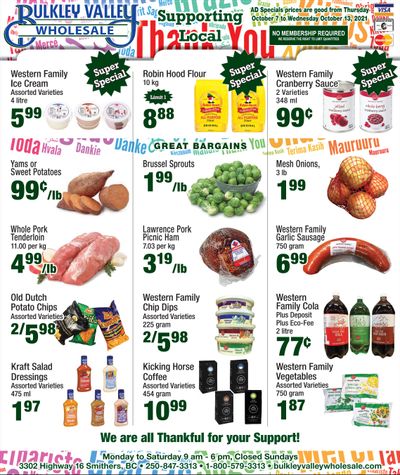 Bulkley Valley Wholesale Flyer October 7 to 13